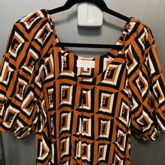 Anthropologie Corey Lynn Calter Meriwether Tunic Dress - Retro geometric print - Picture 11 of 16